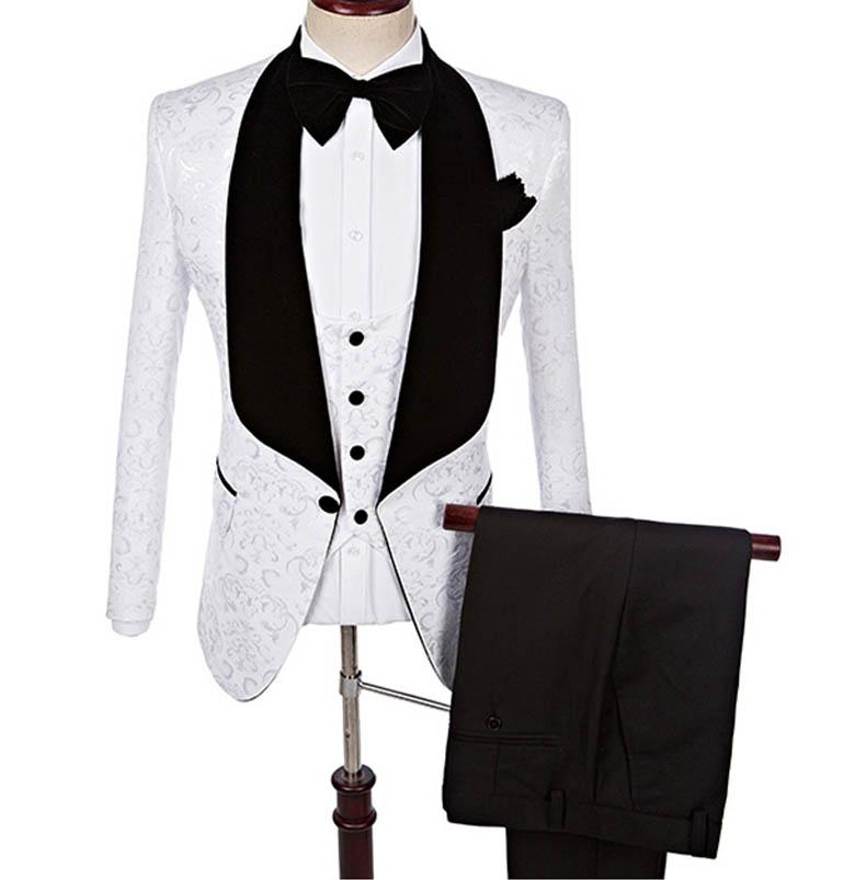 2020 New Men Printed Blazer Suit Set White Business Formal Party Blazers Suits Slim Fit Wedding Groom Tuxedo, Jacket vest pant
2020 New Men Printed Blazer Suit Set White Business Formal Party Blazers Suits Slim Fit Wedding Groom Tuxedo, Jacket vest pant
