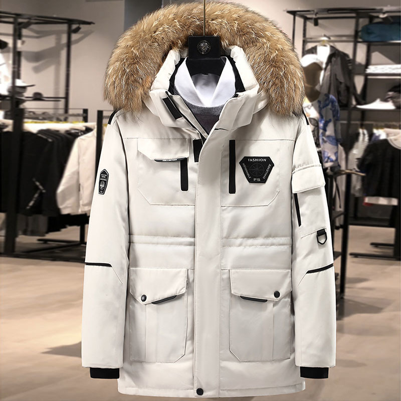 2020 White Size Big Duck Casual Coats Down New Winter Trend Long of Thick Fake Skin Open Section with Coat Tools, Black 
2020 White Size Big Duck Casual Coats Down New Winter Trend Long of Thick Fake Skin Open Section with Coat Tools, Black