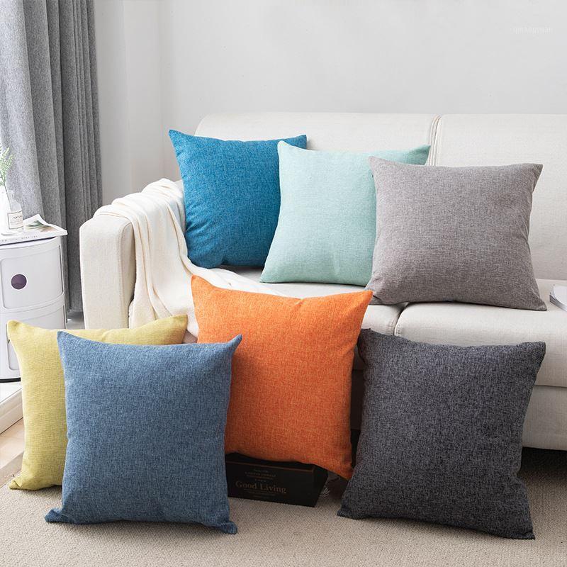 Plain cotton linen sofa cushion thickened square pillow plain linen pillow living room back pillow cover1, Blue
Plain cotton linen sofa cushion thickened square pillow plain linen pillow living room back pillow cover1, Blue
