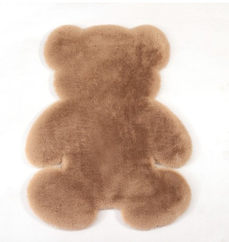 Bear rug super soft silk carpet Indoor Modern Living room bedroom Rug Antiskid soft 60cm *80cm mat gray white brown children