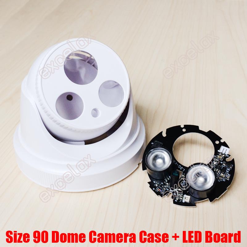 Plastic Eyeball Dome Camera Case + 20m-50m 42mil 2x Array LED IR PCB Board Size 90 Indoor Fixed Lens Security CCTV Camera Casing
Plastic Eyeball Dome Camera Case + 20m-50m 42mil 2x Array LED IR PCB Board Size 90 Indoor Fixed Lens Security CCTV Camera Casing