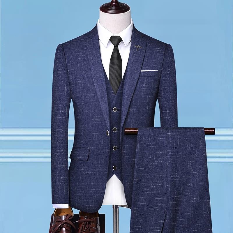2021 hot brand men' three-piece suit men' latest fashion suit slim fit wedding blue black jacket pants vest
2021 hot brand men' three-piece suit men' latest fashion suit slim fit wedding blue black jacket pants vest