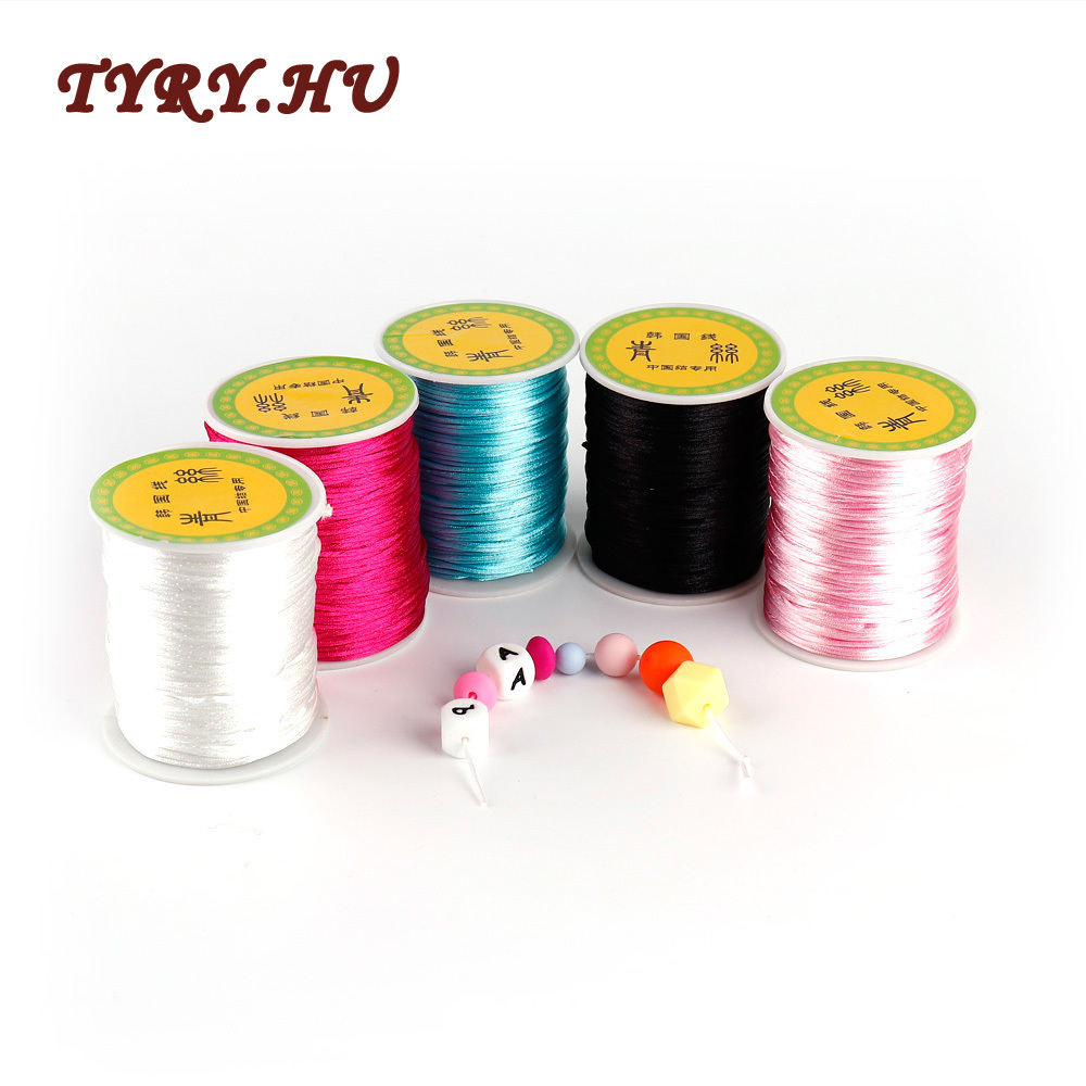 80m/pcs Teething Cords Satin Nylon Cord For Pendant Silicone Teether Necklace Teething Holder Chain Accessory Diy Y1221