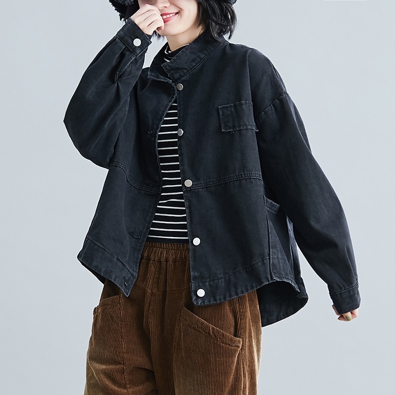 long sleeve plus size Oversized jean jaket causal loose spring autumn denim Jacket Coat women Clothes Cardigan Outerwear 201017