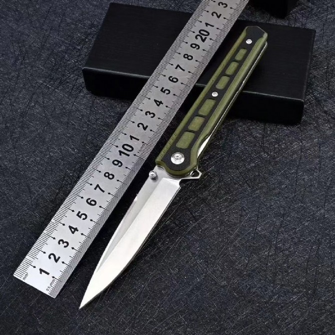 Green Hak Pocket Folding Knife M390/VG10 Damascus Blade G10 Handle Camping Hunting EDC Survival Tool Tactical Knives Xmas Gift a3931
