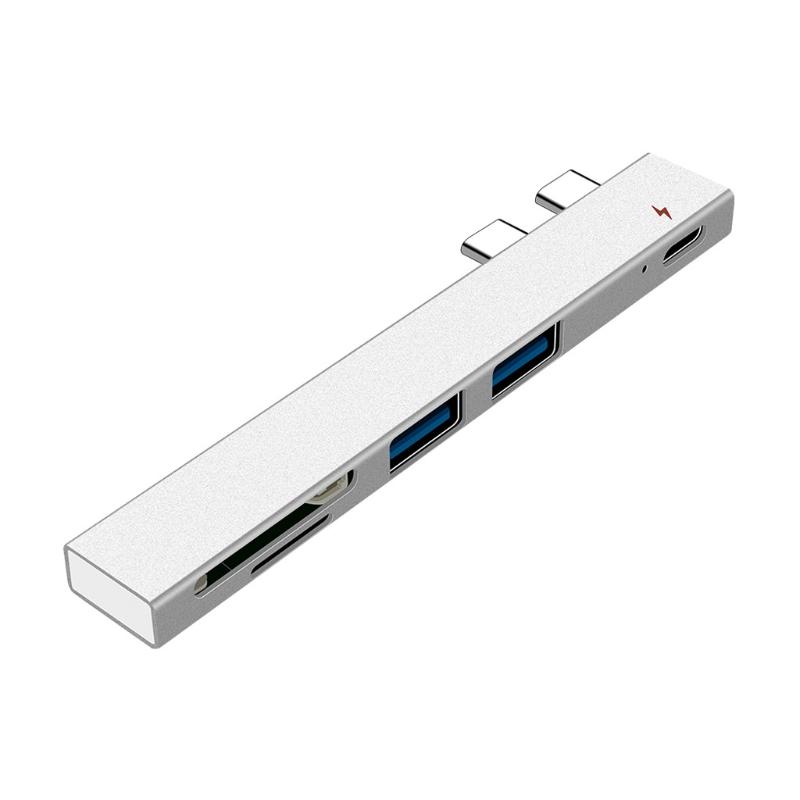 USB C HUB Dual Type C Adapter Dock with USB PD Charger SD/TF Slot For PC for Pro 13 15 Air Mi Pro#T2
USB C HUB Dual Type C Adapter Dock with USB PD Charger SD/TF Slot For PC for Pro 13 15 Air Mi Pro#T2