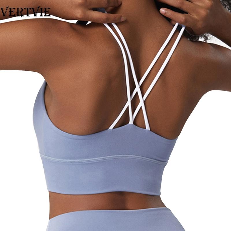 VERTVIE Push Up Padded Gym Fitness Bras Crop Tops Women Plain Back Cross Yoga Bra Workout Sports Bras Shockproof Running Vest, Color 6
VERTVIE Push Up Padded Gym Fitness Bras Crop Tops Women Plain Back Cross Yoga Bra Workout Sports Bras Shockproof Running Vest, Color 6