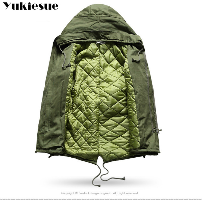 New Men Padded Parka Cotton Coat Winter Hooded Jacket Mens Fashion large size Coat Thick Warm Parkas Black army green 6XL 201026