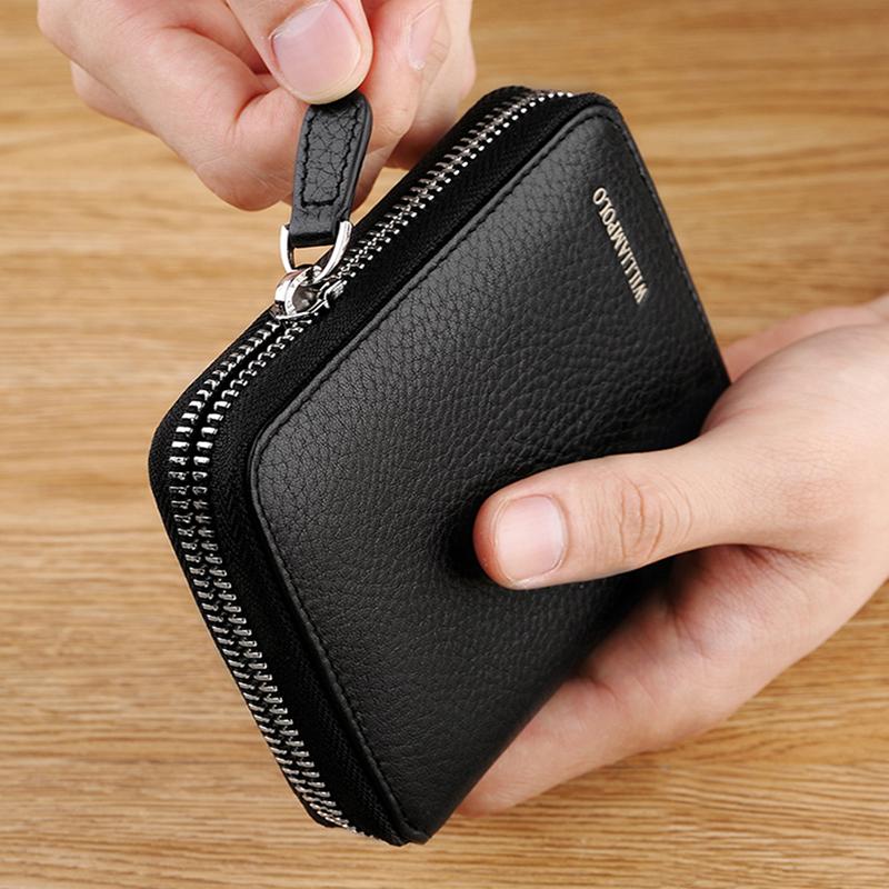 High grade genuine leather couple wallet men's short zipper women's small clip coin pocket fashion multi-function couple Wallet, Black236
High grade genuine leather couple wallet men's short zipper women's small clip coin pocket fashion multi-function couple Wallet, Black236