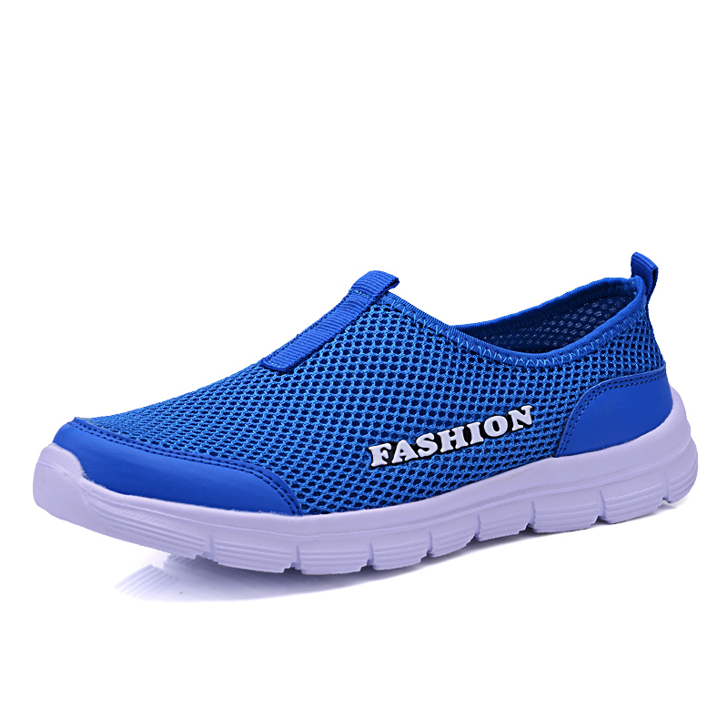 Joomra Men Summer Shoes Sneakers Mesh Breathable Upstream Shoes Breathable Slipon Flats Water Shoes Y200420