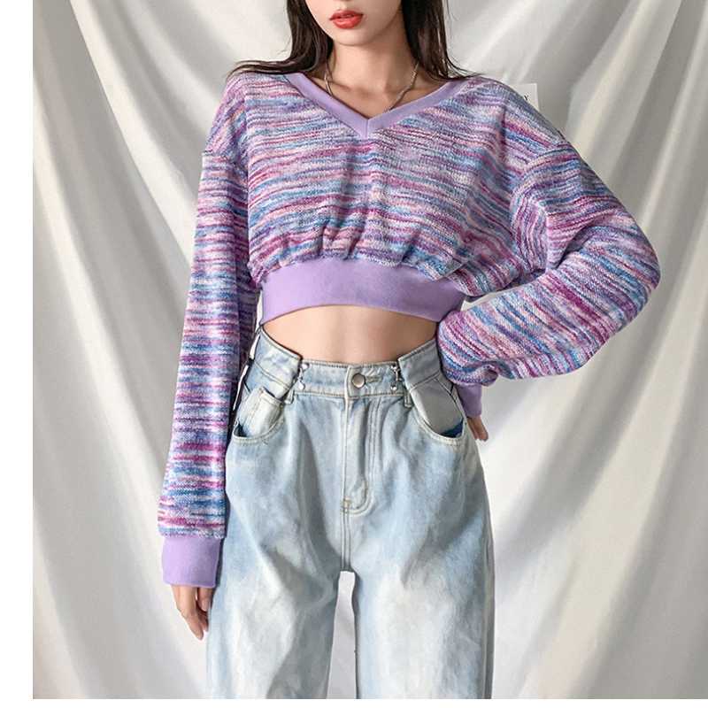 Women' Corduroy contrast line Yoga sweater outdoor breathable simple running top knitted waist elastic fitness training suit, Purple
Women' Corduroy contrast line Yoga sweater outdoor breathable simple running top knitted waist elastic fitness training suit, Purple