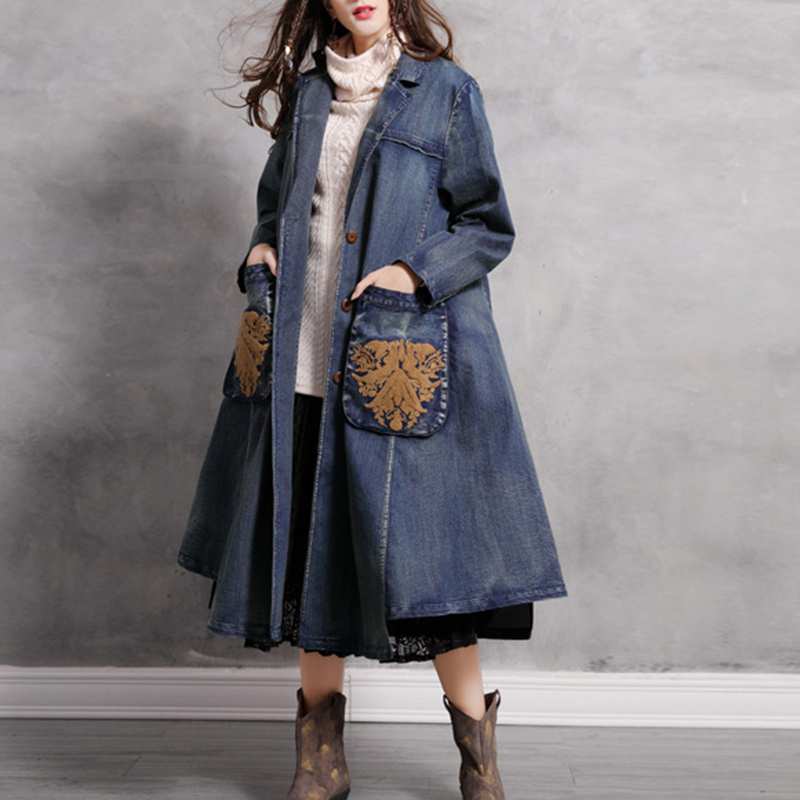 CHICEVER Vintage Patchwork Pocket Women's Trench Lapel Collar Long Sleeve Oversize Loose Asymmetric Coat Female Clothes New 201102