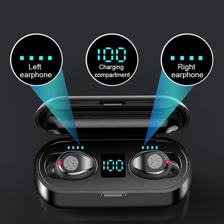 New Mini headphones f9 TWS 5.0 Wireless Earbuds Earphone With 2000mAh Charging box Sports Gaming Headset With Power Display
New Mini headphones f9 TWS 5.0 Wireless Earbuds Earphone With 2000mAh Charging box Sports Gaming Headset With Power Display