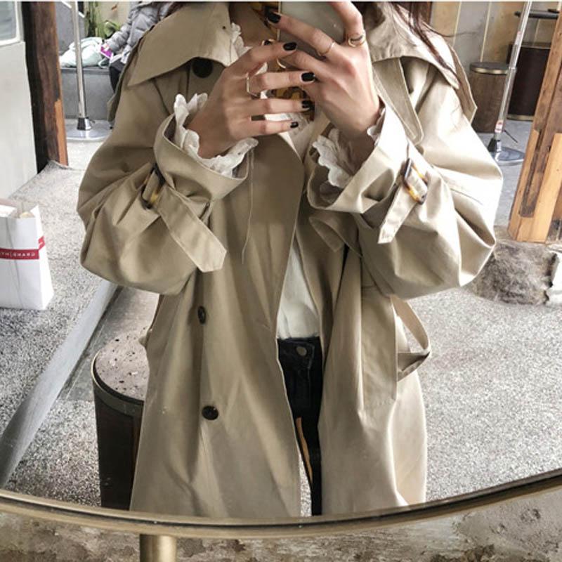 2020 Spring Autumn Loose Cotton Long Women Trench Coat Plus Size Double Breasted Windbreaker Vintage Korean Ladies Overcoats, Gray
2020 Spring Autumn Loose Cotton Long Women Trench Coat Plus Size Double Breasted Windbreaker Vintage Korean Ladies Overcoats, Gray