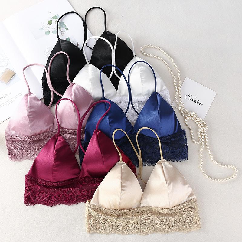 Sexy Crop Top Women Satin Silk Camis Bralette Beauty Back Lace Tube Top Strap Padded Bra 6 Colors, Tcw1387-bk
Sexy Crop Top Women Satin Silk Camis Bralette Beauty Back Lace Tube Top Strap Padded Bra 6 Colors, Tcw1387-bk