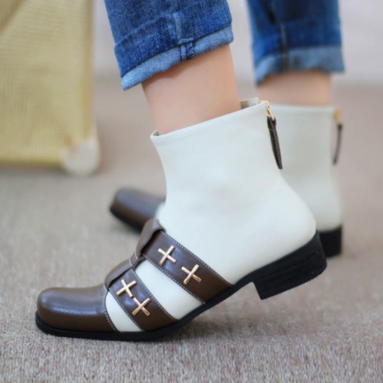 Thick Heel Square Toe Cow Leather Ankle Boots 2020 New Designer Patchwork Women Short Rider Booties Fall Winter Shoes Size 34-39, Black
Thick Heel Square Toe Cow Leather Ankle Boots 2020 New Designer Patchwork Women Short Rider Booties Fall Winter Shoes Size 34-39, Black