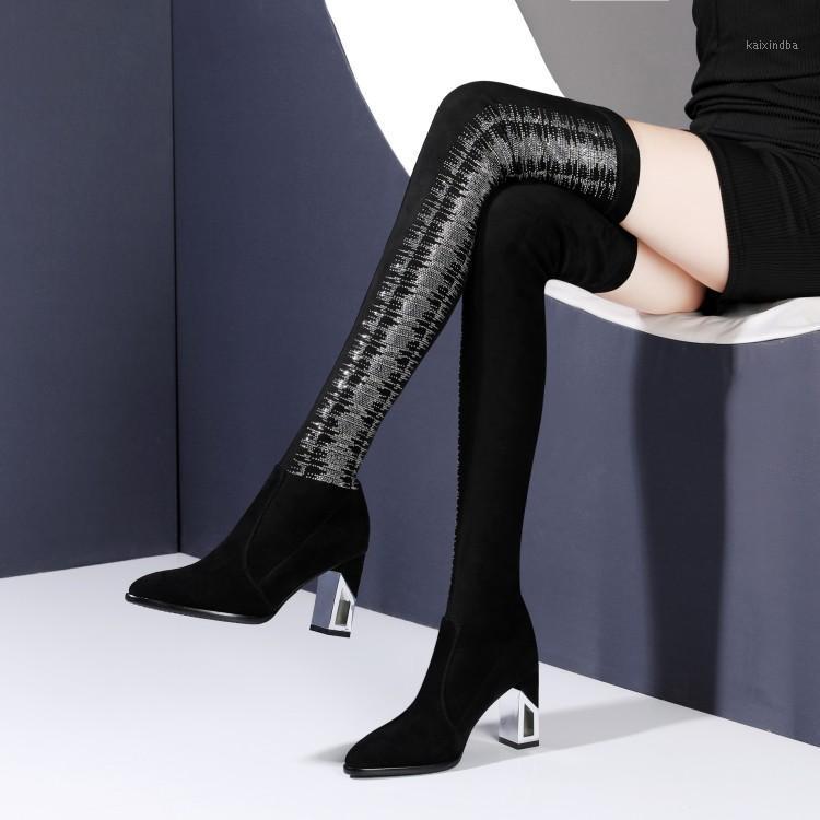 2020 Winter New Women Over The Knee Boots Pointed Toe Black Suede Long Botines 8cm Thigh High Heel Stretch Fabric Botas Femmes1
2020 Winter New Women Over The Knee Boots Pointed Toe Black Suede Long Botines 8cm Thigh High Heel Stretch Fabric Botas Femmes1