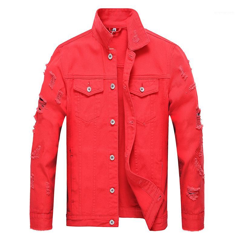 New red/black/white /pink Ripped Denim Jeans Jackets Hip Hop Streetwear Holes Casual Fashion Men Women Distressed Solid Coat 3XL1
New red/black/white /pink Ripped Denim Jeans Jackets Hip Hop Streetwear Holes Casual Fashion Men Women Distressed Solid Coat 3XL1