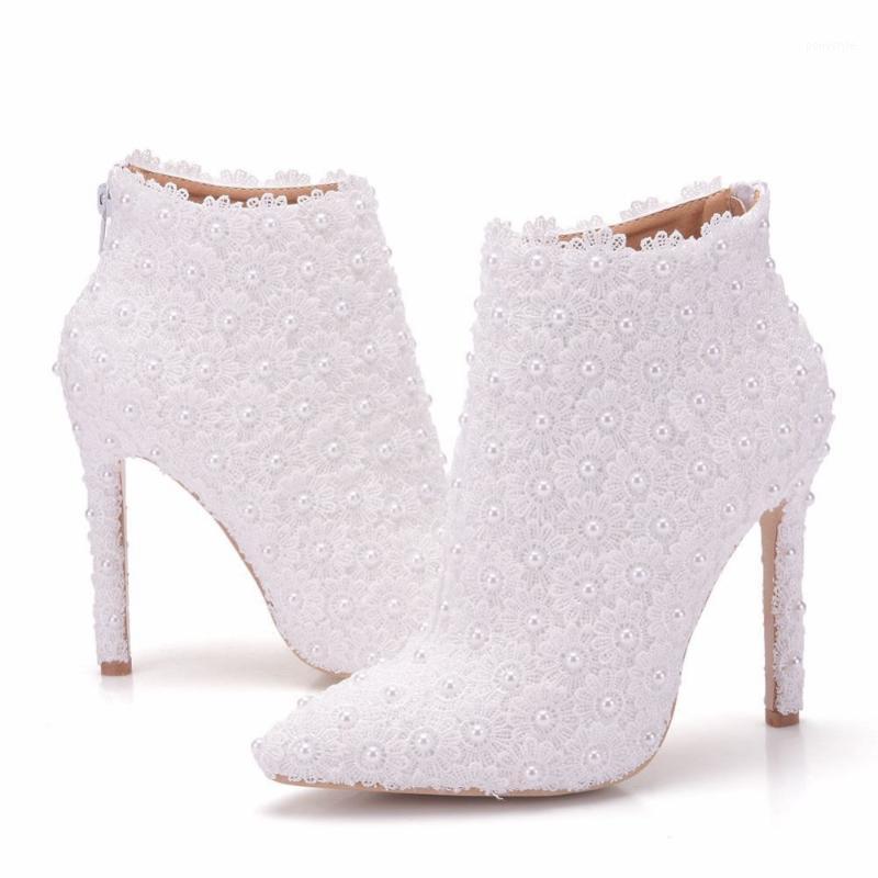 HOT Female Wedding Boots Women Shoes Pointed Toe High Heels 11CM Lace Pearl Elegant Ladies Shoes Ankle Boots Sweet Bridal1, Beige
HOT Female Wedding Boots Women Shoes Pointed Toe High Heels 11CM Lace Pearl Elegant Ladies Shoes Ankle Boots Sweet Bridal1, Beige