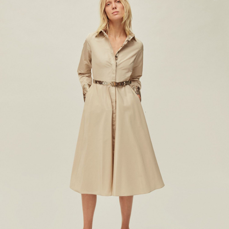 Autumn Track Style Leopard Print Only Breasted Belt Long Sleeve Stylish Fine Temperament Dress of Medium High Quality Length Mb4i, Beige
Autumn Track Style Leopard Print Only Breasted Belt Long Sleeve Stylish Fine Temperament Dress of Medium High Quality Length Mb4i, Beige