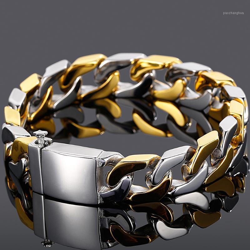 Golden Chain Bracelet For Men Hip Hop Stainless Steel Massive Biker Jewelry Accessories Gifts Boys Friends Wholesale Link,, Black
Golden Chain Bracelet For Men Hip Hop Stainless Steel Massive Biker Jewelry Accessories Gifts Boys Friends Wholesale Link,, Black