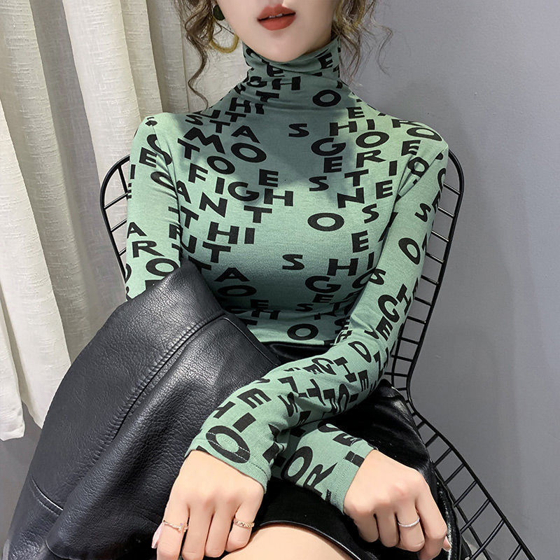 2021 Autumn and Winter Semi-high Neck Undershirt Underwear, Hot Velvet New Fashions Thin, Sleeves Long Women's Shirt KS2F, Green
2021 Autumn and Winter Semi-high Neck Undershirt Underwear, Hot Velvet New Fashions Thin, Sleeves Long Women's Shirt KS2F, Green