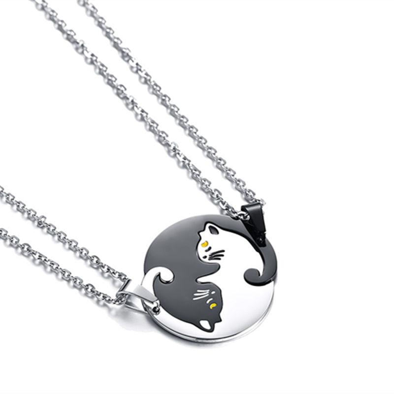 Pendant Necklaces Women Cute Cat Couple Necklace Trendy Solid Color Titanium Steel Drop
Pendant Necklaces Women Cute Cat Couple Necklace Trendy Solid Color Titanium Steel Drop