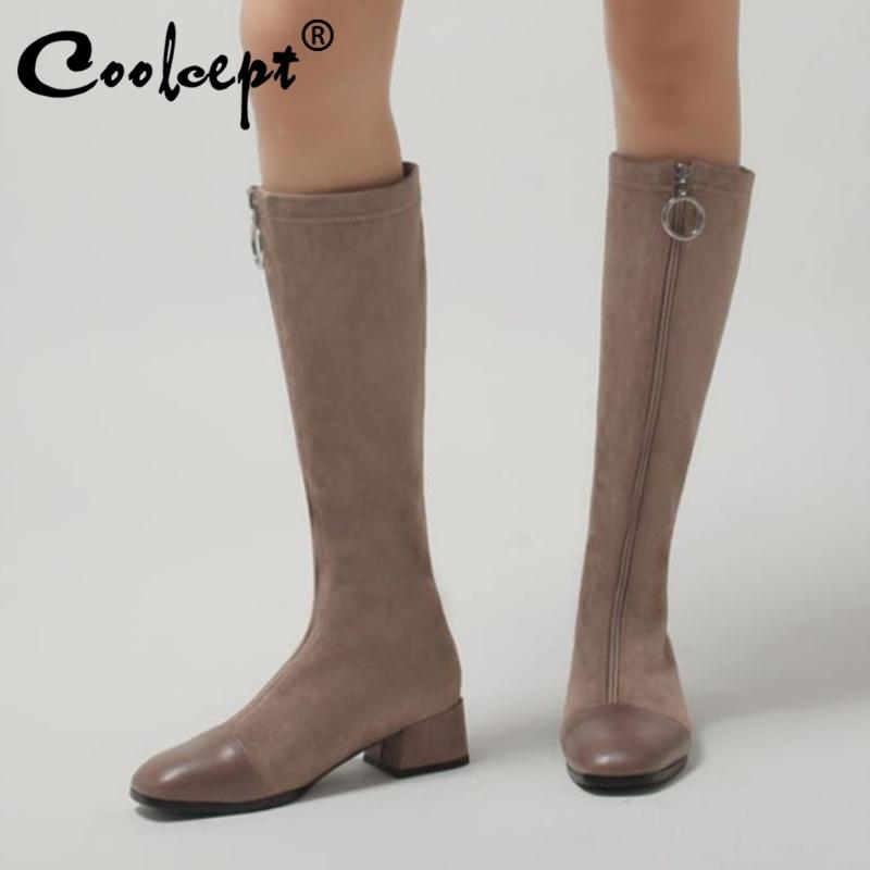 Coolcept Size 31-43 Women Long Boots Zipper Patchwork Women Knee High Boots Fashion Cool Winter Shoes Footwear, Black short
Coolcept Size 31-43 Women Long Boots Zipper Patchwork Women Knee High Boots Fashion Cool Winter Shoes Footwear, Black short