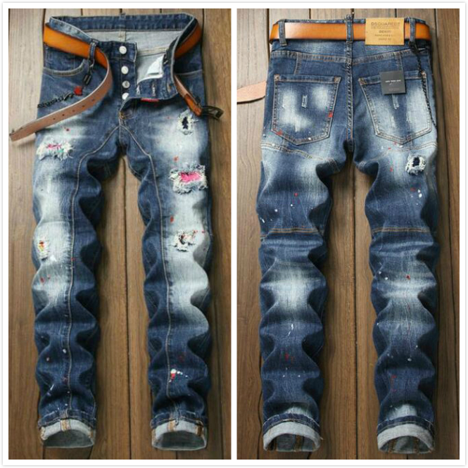 21ss men's brand designers jeans distressed ripped slim fit motorcycle biker denim pants mens leisure fashion ds jeans d2, Blue
21ss men's brand designers jeans distressed ripped slim fit motorcycle biker denim pants mens leisure fashion ds jeans d2, Blue