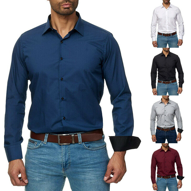 Mens Stylish Business Long Sleeve Shirt Dress Shirts Luxury Slim Fit Solid Casual Dress Shirts 2019 Hot Sale, Black
Mens Stylish Business Long Sleeve Shirt Dress Shirts Luxury Slim Fit Solid Casual Dress Shirts 2019 Hot Sale, Black