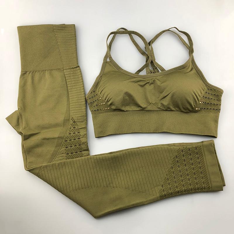 Seamless Yoga Set Women Fitness Clothing Sportswear Woman Gym Leggings Padded Push-up Strappy Sports Bra 2 Pcs Sports Suits1, Black
Seamless Yoga Set Women Fitness Clothing Sportswear Woman Gym Leggings Padded Push-up Strappy Sports Bra 2 Pcs Sports Suits1, Black