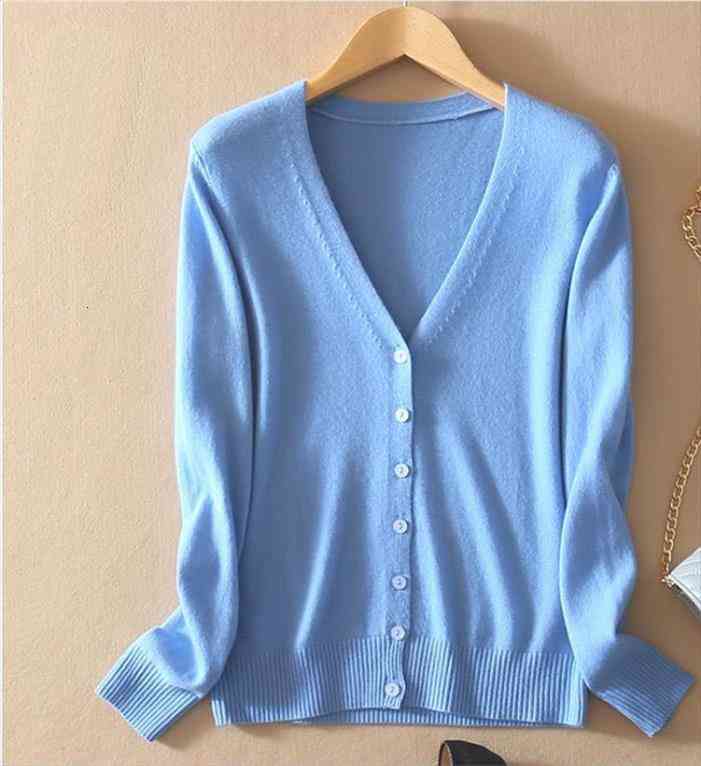 Womens Cashmere Autumn Winter V-neck Cardigan Sweater Wool Elastic Sweaters Slim Tight Bottoming Knitted Cardigans, White;black
Womens Cashmere Autumn Winter V-neck Cardigan Sweater Wool Elastic Sweaters Slim Tight Bottoming Knitted Cardigans, White;black