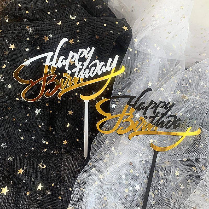 Creative acrylic Happy Birthday English Cake Topper Golden Crown Birthday Cake Topper happy Insert Flag Decoration1
Creative acrylic Happy Birthday English Cake Topper Golden Crown Birthday Cake Topper happy Insert Flag Decoration1
