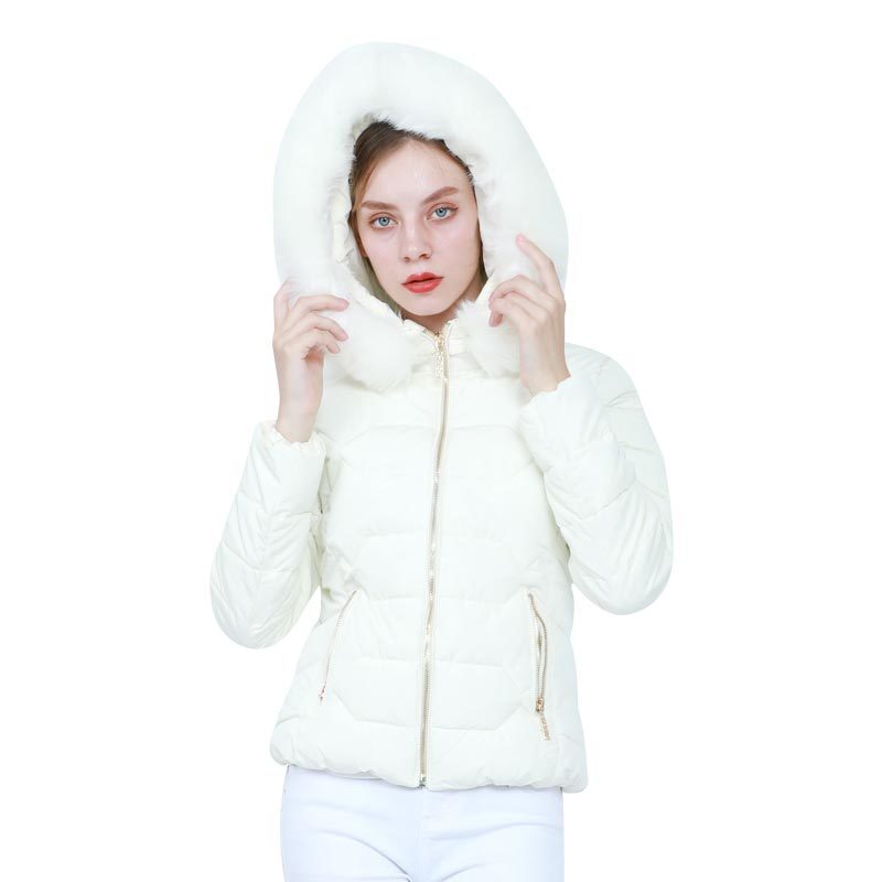 Winter Down Jackets Women Fashion Warm Coat Cotton Thickening Parka Fur Collar Jackets with Hooded Detachable Cap Winter Clothes 201017