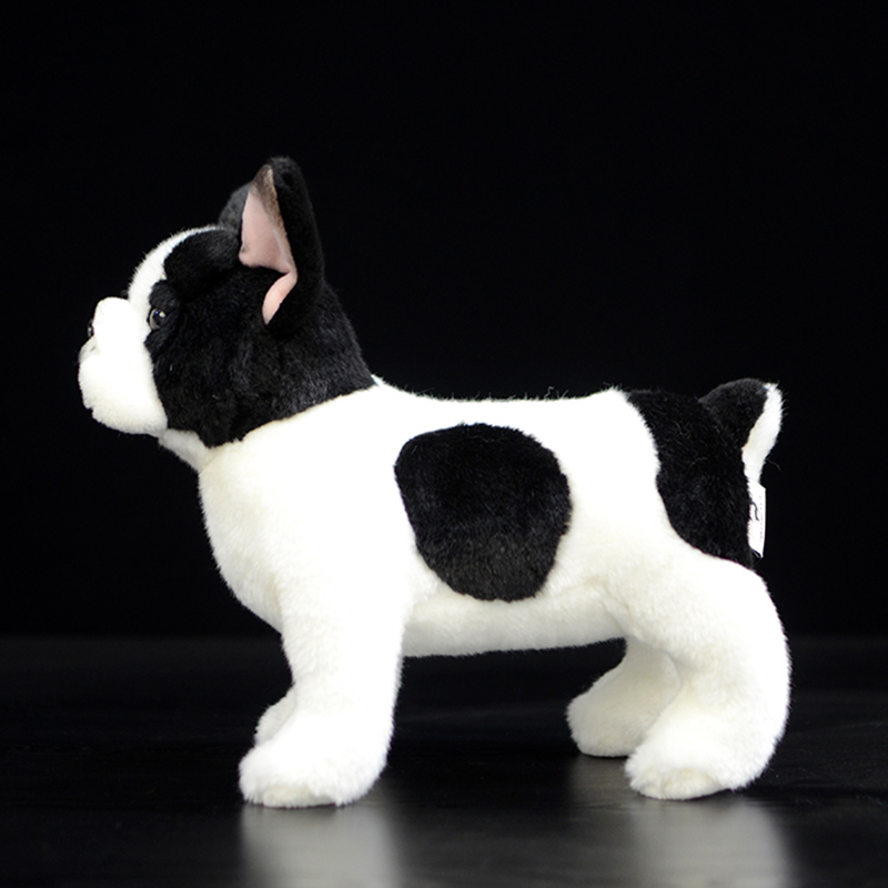 Real Life Standing France Bulldog Chihuahua Plush Toys Soft Lifelike Dog Stuffed Animal Shiba Inu Kids Baby Christmas Gifts LJ201126