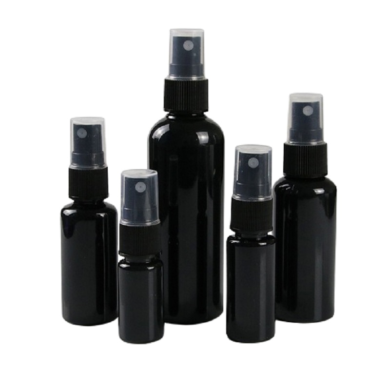 

Empty Black Plastic Spray Bottle 10ml 20ml 30ml 50ml 100ml PET Sprayer Pump Atomizer Packaging Containers Refillable Bottles