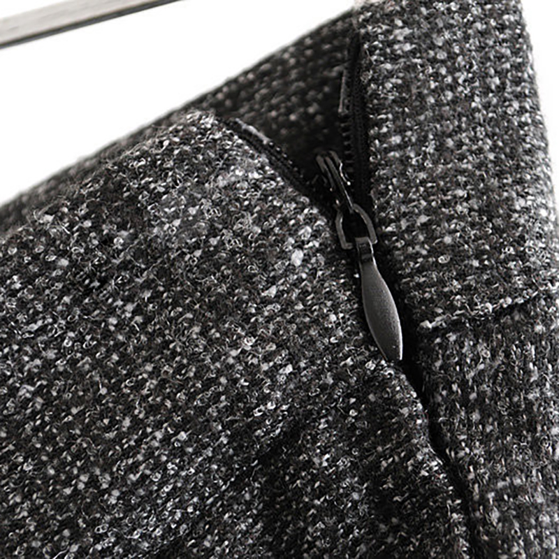 Women Pleated Skirt Autumn Winter High Waist Belt Solid Color Zipper Lady Skirts Elegant Female Saias Loose Mid-length Skirt T200113