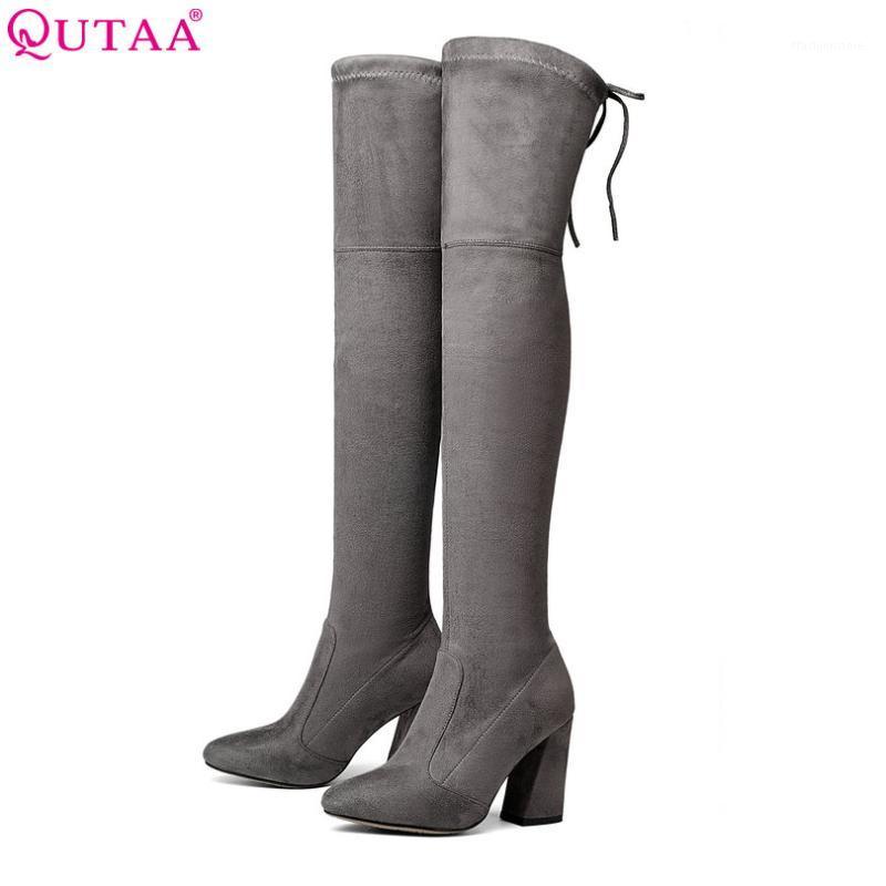QUTAA 2020 NEW Sucrb Leather Women Over The Knee Boots Lace Up Sexy Hoof Heels Women Shoes Soild Winter Warm Size 34-431, Orange
QUTAA 2020 NEW Sucrb Leather Women Over The Knee Boots Lace Up Sexy Hoof Heels Women Shoes Soild Winter Warm Size 34-431, Orange