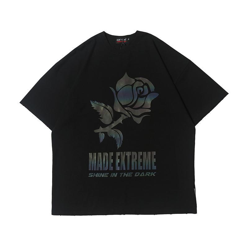 Cotton Flower Reflective Tshirt Streetwear Men Women Oversized T-Shirt Black Harajuku Hip Hop Tshirt Summer High Street Tshirts
Cotton Flower Reflective Tshirt Streetwear Men Women Oversized T-Shirt Black Harajuku Hip Hop Tshirt Summer High Street Tshirts