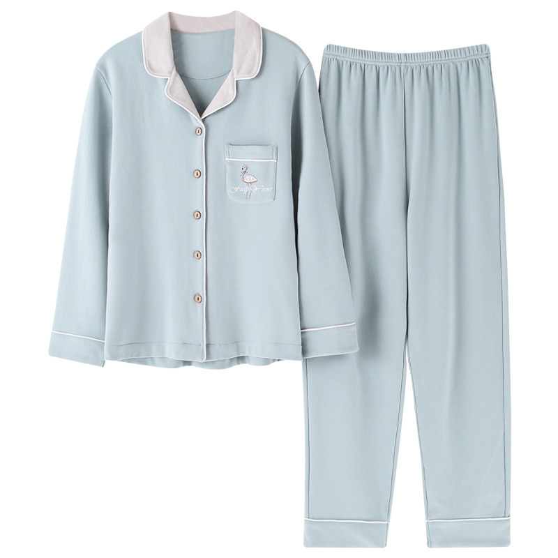 Fast Shipping Cotton Women's Pajamas Set Autumn Winter Pyjamas Cartoon Sleepwear Sexy Home Clothes For Women Lingerie 201113
