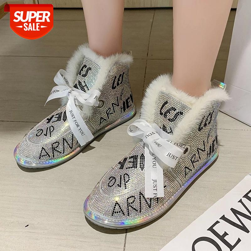 Lucyever Luxury Crystal Thick Fur Snow Boots Women Fashion Letter Bow Flat Ankle Boots Woman Warm Short Plush Winter Botas Mujer #028P, Black
Lucyever Luxury Crystal Thick Fur Snow Boots Women Fashion Letter Bow Flat Ankle Boots Woman Warm Short Plush Winter Botas Mujer #028P, Black