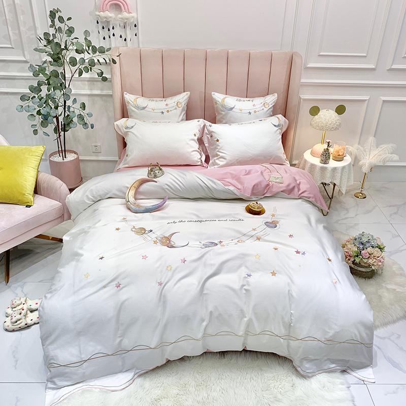37 Stars moon embroidery Bedding Sets Beddingset egyptian cotton Bed Linen Duvet Cover Bed Sheet Pillowcase 4/6pcs Sets
37 Stars moon embroidery Bedding Sets Beddingset egyptian cotton Bed Linen Duvet Cover Bed Sheet Pillowcase 4/6pcs Sets