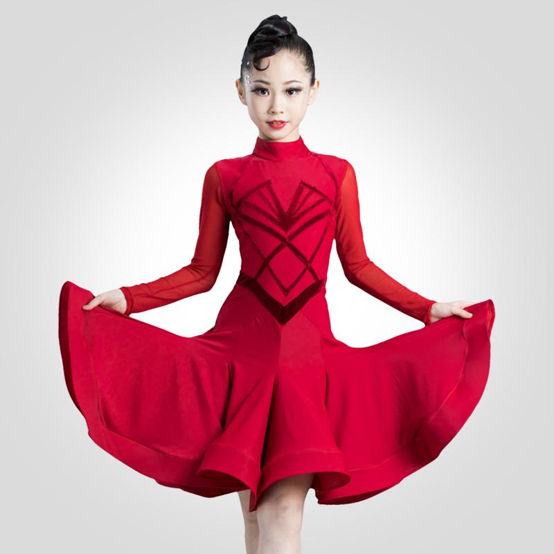 Latin Dance Dress Girls Competition Red Dress Professional Long Sleeves Red Cha Cha Practice Clothes Kids Dancewear BI559, As picture
Latin Dance Dress Girls Competition Red Dress Professional Long Sleeves Red Cha Cha Practice Clothes Kids Dancewear BI559, As picture