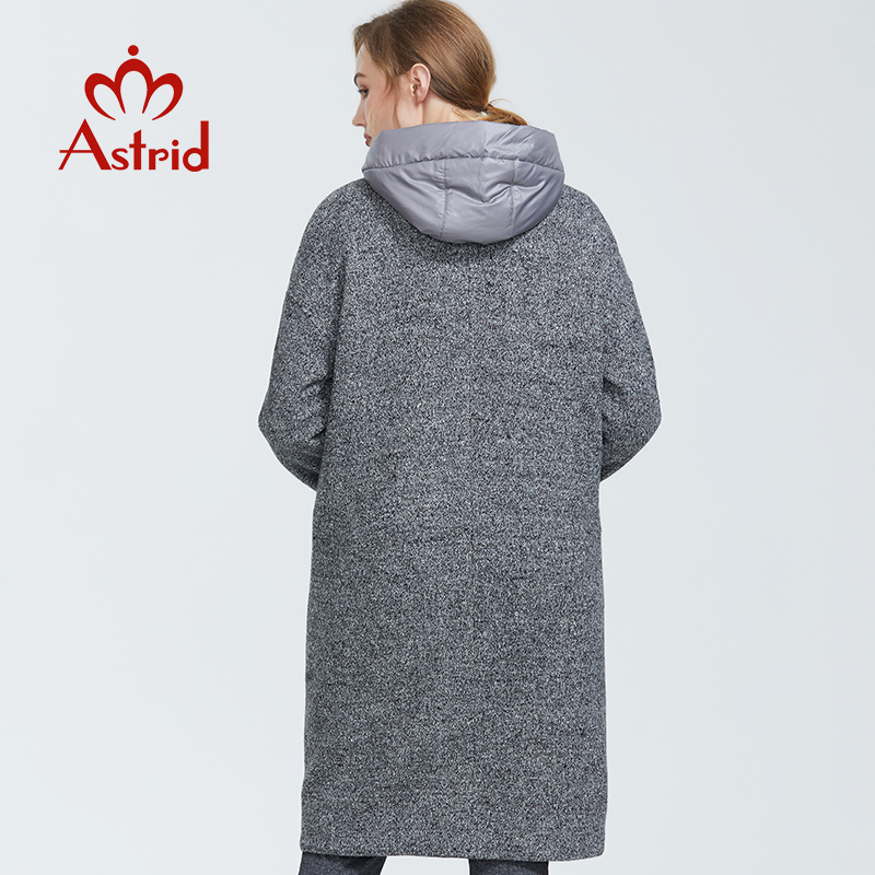 Astrid Autumn new arrival women jacket mid-length style park with a hood warm thin cotton jacket woman clothes AM-1983 201019