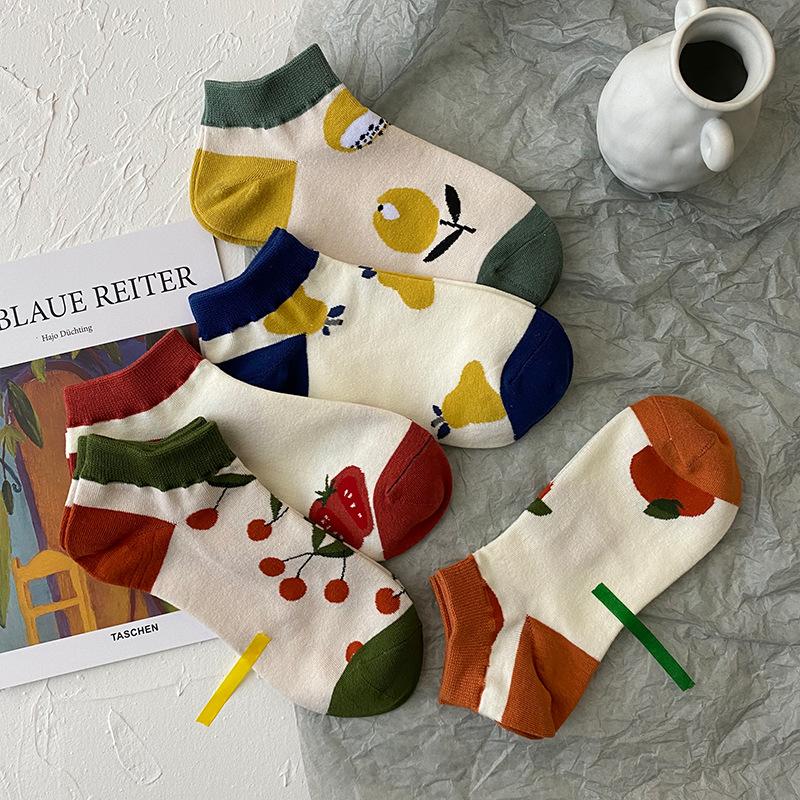 Socks & Hosiery 10Pcs=5 Pairs/Pack Korean Style Fruit Cute Boat Women Japanese Cartoon Orange Cherry Tomato Pear Low-Cut Cotton, Black;white
Socks & Hosiery 10Pcs=5 Pairs/Pack Korean Style Fruit Cute Boat Women Japanese Cartoon Orange Cherry Tomato Pear Low-Cut Cotton, Black;white
