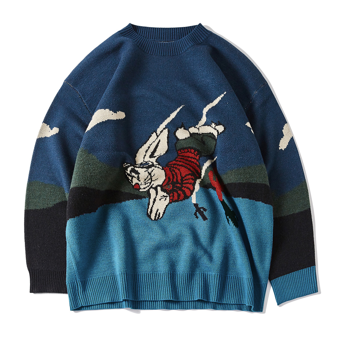 2021 New Harajuku Oversize Pullover Men Color Block Knitted Hip Hop Streetwear Retro Autumn Winter Male Sweater Odcs, Sky blue
2021 New Harajuku Oversize Pullover Men Color Block Knitted Hip Hop Streetwear Retro Autumn Winter Male Sweater Odcs, Sky blue