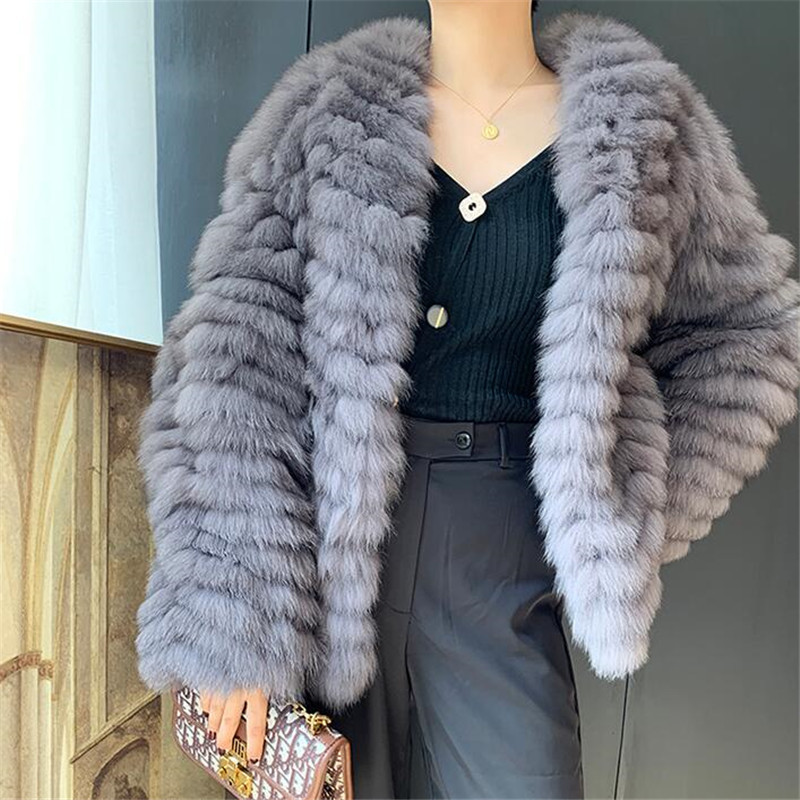 abrigos mujer invierno winter real fox fur coat women fur jacket short coat 201103