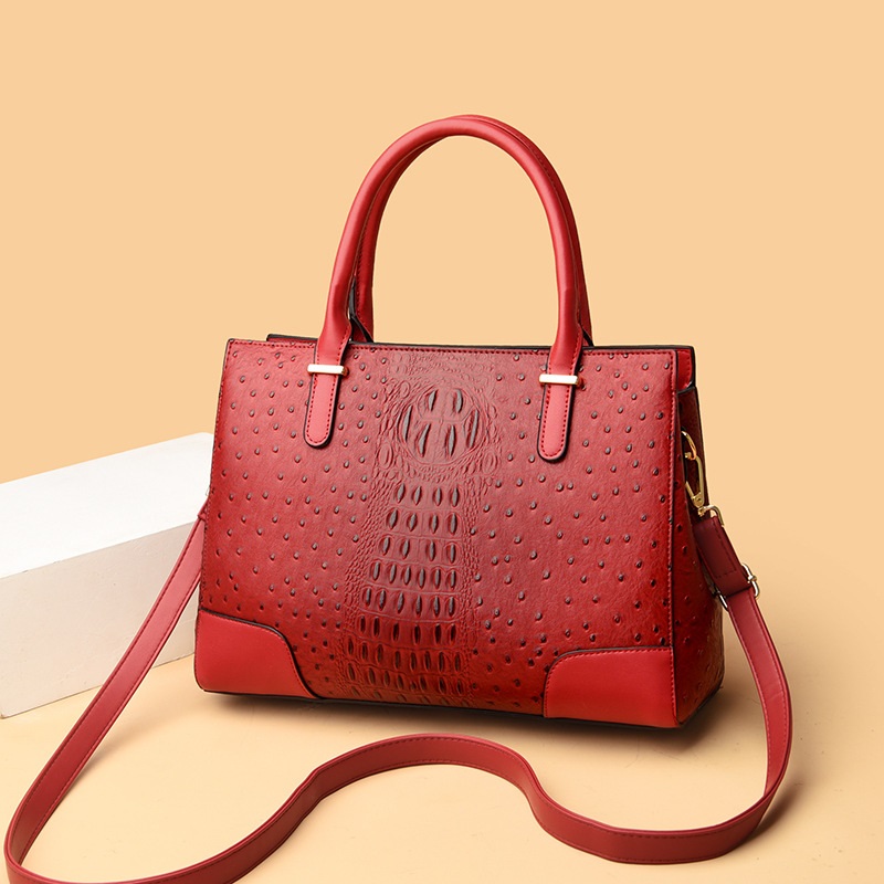 Shoulder Fashion Ladies Crocodile Pattern Design Handbag PU Retro Womens Casual Bag