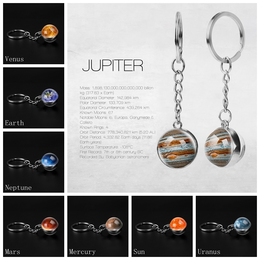 Solar System Jupiter Planet Keychain Double Sided Glass Ball Cabochon Jewelry Galaxy Nebula Space Pendant Key Chains Men Gifts
Solar System Jupiter Planet Keychain Double Sided Glass Ball Cabochon Jewelry Galaxy Nebula Space Pendant Key Chains Men Gifts