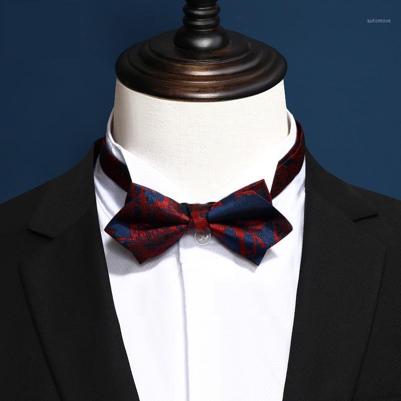 2020 Brand New Fashion Men's Bow Ties Double Fabric Red Flower Pattern Navy Blue Silk Bowtie Banquet Butterfly Tie with Gift Box1
2020 Brand New Fashion Men's Bow Ties Double Fabric Red Flower Pattern Navy Blue Silk Bowtie Banquet Butterfly Tie with Gift Box1
